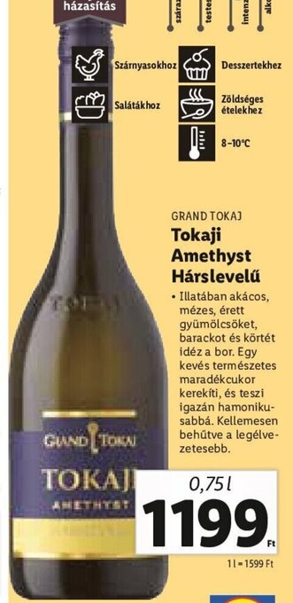 Lidl Grand Tokaj Tokaji Amethyst Hárslevelű 0,75 l ajánlat