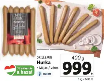Lidl Grill&Fun Hurka 400 g ajánlat