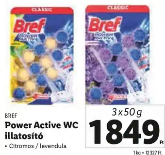 Lidl Bref Power Active WC illatosító 3 x 50 g ajánlat