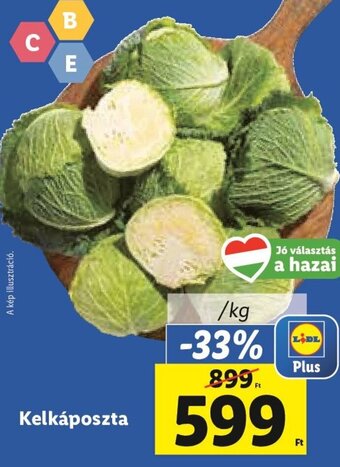 Lidl Kelkáposzta 1 kg ajánlat
