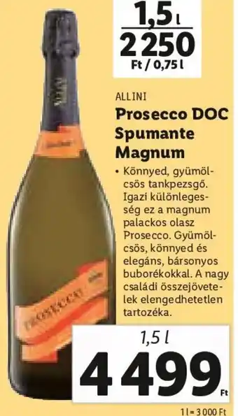 Allini Prosecco DOC Spumante Magnum 1,5 L