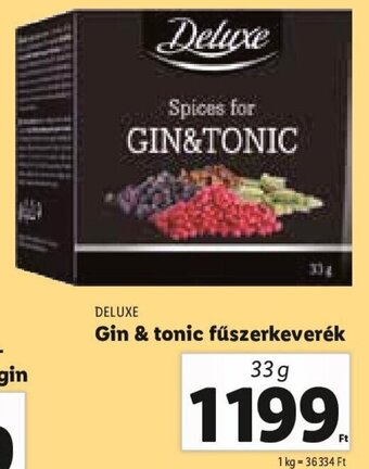 Lidl Deluxe Gin & tonic fűszerkeverék 33 g ajánlat