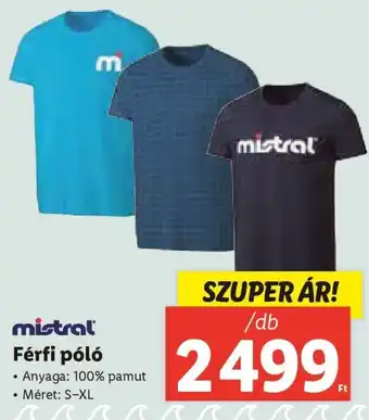 Lidl Mistral Férfi póló 1 db ajánlat