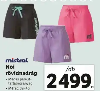 Lidl Mistral Női rövidnadrág 1 db ajánlat