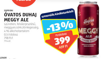 ALDI Soproni Óvatos duhaj meggy ale 0,5 l ajánlat