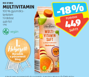 ALDI Rio d'Oro Multivitamin 1 l ajánlat