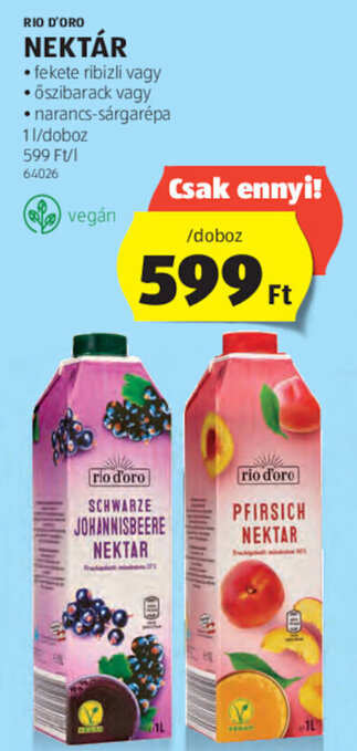 ALDI Rio d'Oro Nektár 1 l ajánlat