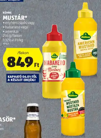 ALDI Kühne Mustár 255 g ajánlat
