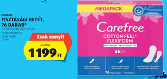 ALDI Carefree Tisztasági betét 76 db ajánlat