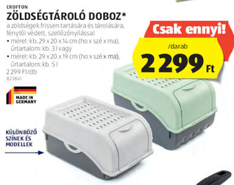 ALDI Crofton Zöldségtároló doboz ajánlat