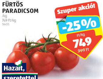 ALDI Fürtös paradicsom 1 kg ajánlat