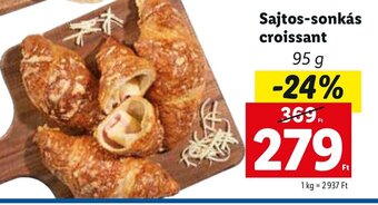 Lidl Sajtos-sonkás croissant 95 g ajánlat