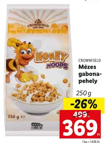 Crownfield Mézes gabona- pehely 250 g