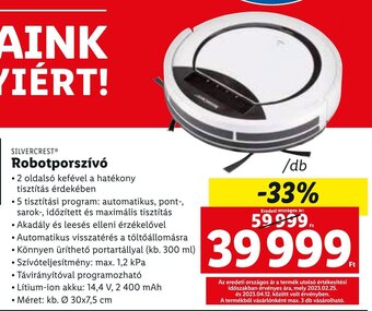 Lidl Silvercrest Robotporszívó 1 db ajánlat