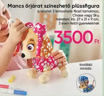 Mancs őrjárat színezhető plüssfigura 1 db