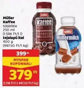 Spar Müller Kaffee 250 ml / Tejalapú ital 400 g ajánlat