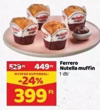 Spar Ferrero Nutella muffin 1 db ajánlat