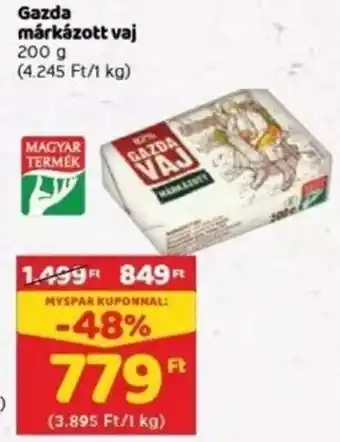 Spar Gazda márkázott vaj 200 g ajánlat