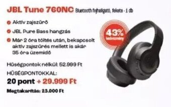 Spar Jbl Tune 760nc 1 db ajánlat