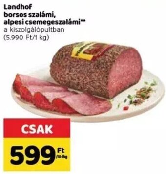Spar Landhof borsos szalámi, alpesi csemegeszalámi 10 dkg ajánlat