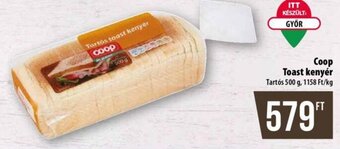 Coop Coop toast kenyer 500 g ajánlat
