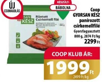 Coop Coop Gyorsan kész panírozott csirkemellfilé 800 g ajánlat