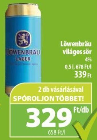 Löwenbräu világos sör 0,5 l