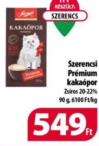 Coop Szerencsi Prémium kakaópor 90 g ajánlat