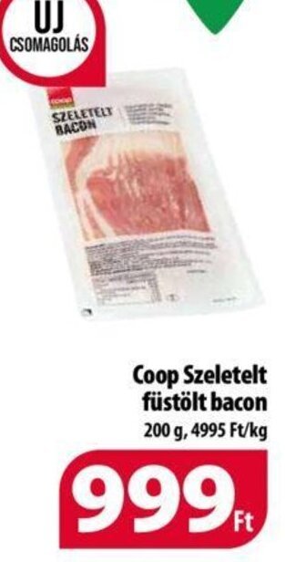 Coop Coop Szeletelt füstölt bacon 200 g ajánlat