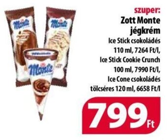 Coop Zott Monte jégkrém 100 - 120 ml ajánlat