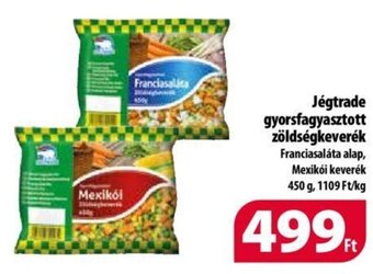 Coop Jégtrade gyorsfagyasztott zöldségkeverék 450 g ajánlat