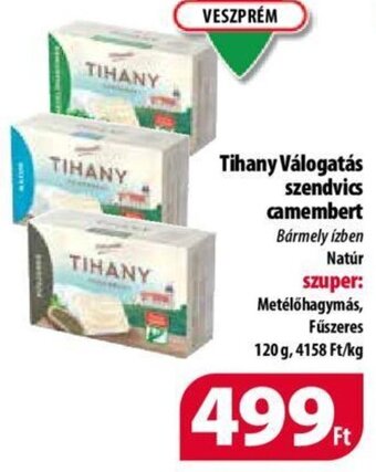 Tihany Válogatás szendvics camembert 120 g