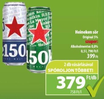 Coop Heineken sör 0,5 l ajánlat