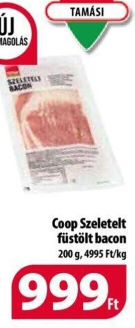 Coop Coop Szeletelt füstölt bacon 200 g ajánlat