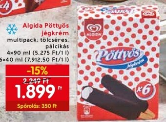 Spar Algida Pöttyös jégkrém 4 x 90 / 6 x 40 ml ajánlat
