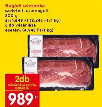 Spar Bogádi szívsonka 200 g ajánlat