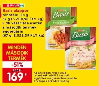 Spar Basis alappor 38 / 67 g