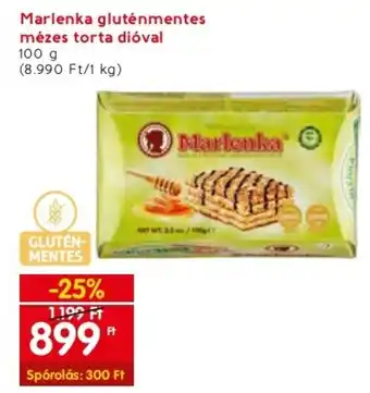 Spar Marlenka gluténmentes mézes torta dióval 100 g ajánlat