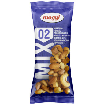 Auchan Mogyi mix 02 mazsola, pörkölt földimogyoró, pörkölt kesudió, mandula és törökmogyoró keveréke 70 g ajánlat