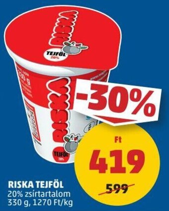 PENNY Riska tejföl 330 g ajánlat