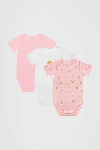 3 pack dim rainbow ii csecsemő body