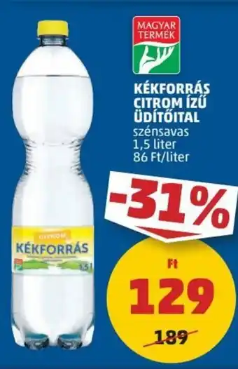 PENNY Kékforrás citrom ízű üdítőital 1,5 l ajánlat