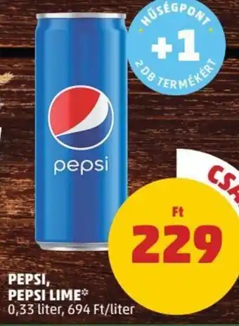 PENNY Pepsi, Pepsi lime 0,33 l ajánlat