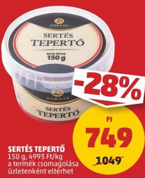 PENNY Dárdás Sertés Tepertő 150 g ajánlat