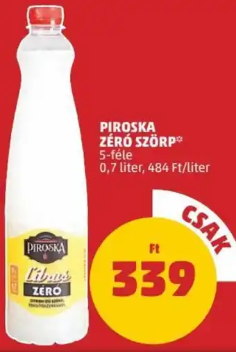PENNY Piroska Zéró szörp 0,7 l ajánlat