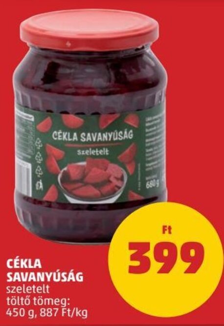 PENNY Cékla savanyúság 450 g ajánlat