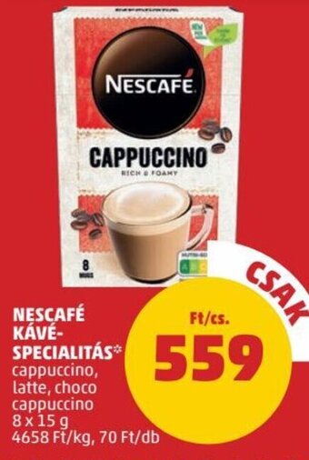 PENNY Nescafé Kávé- specialitás 8 x 15 g ajánlat