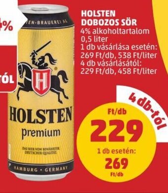 PENNY Holsten Dobozos sör 0,5 l ajánlat
