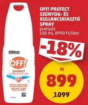 Off! Protect szúnyog- és kullancsriasztó spray 100 ml