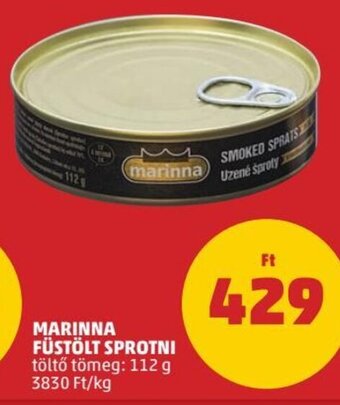 PENNY Marinna Füstölt sprotni 112 g ajánlat